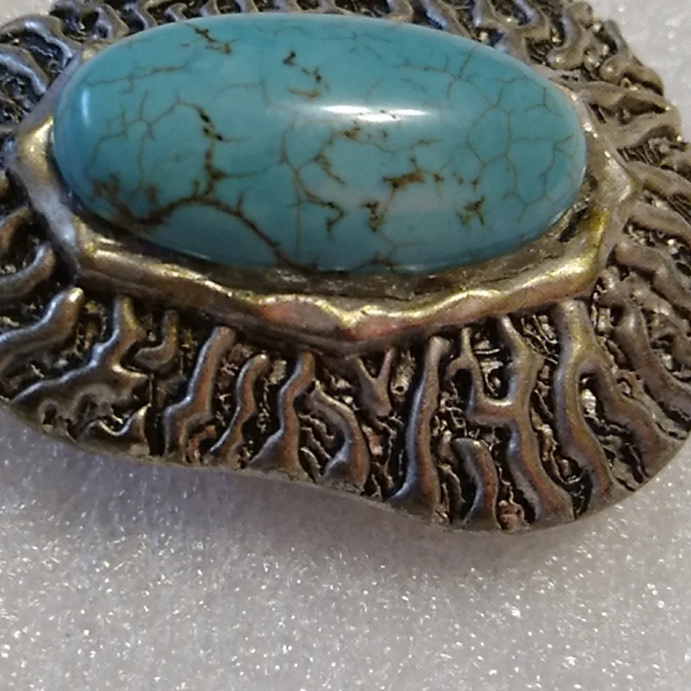 Nwt Faux Turquoise Stretch Ring - Picture 6 of 8